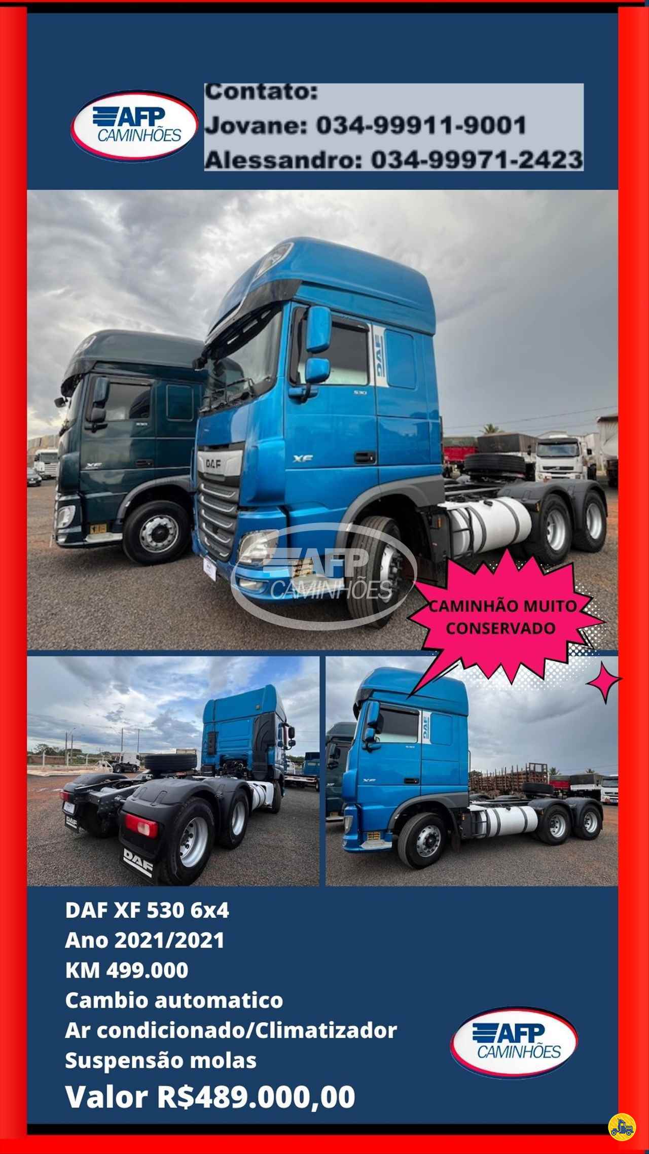 CAMINHAO DAF DAF XF105 530 Cavalo Mecânico Cavalo 6x4 AFP Caminhões UBERLANDIA MINAS GERAIS MG